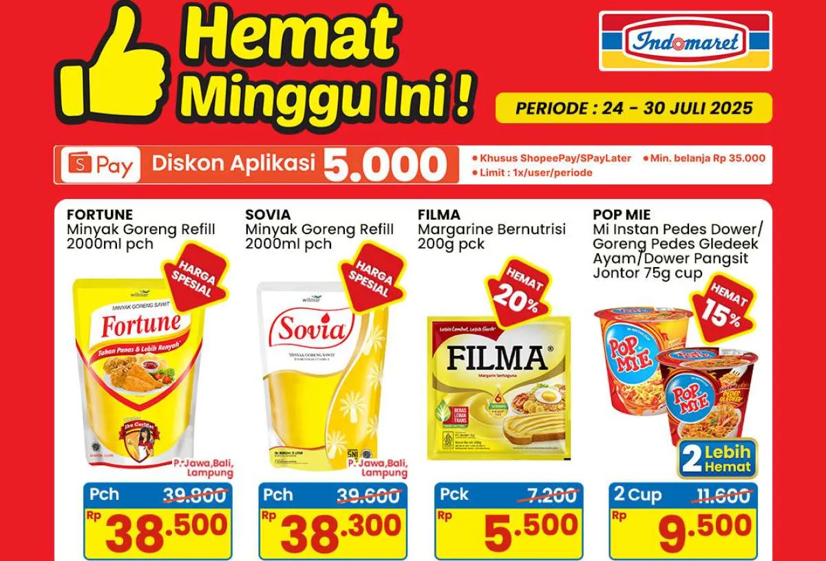 Promo Minyak Goreng di Indomaret Berakhir Hari Ini 30 Juli 2025, Belanja Harga Hemat