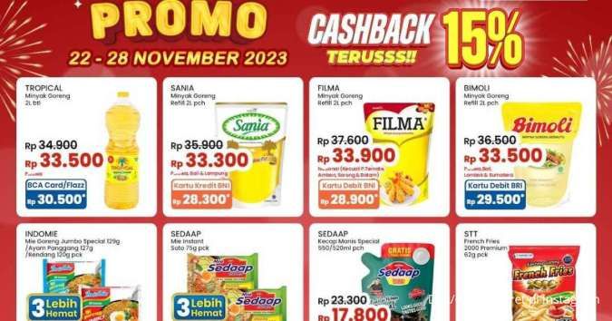 Promo JSM Indomaret Minyak Goreng Murah 25 November 2023, Promo Beli 3 Lebih Hemat