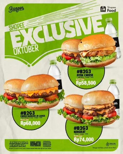 Promo Burger Bangor Shopee Exclusive October 2025