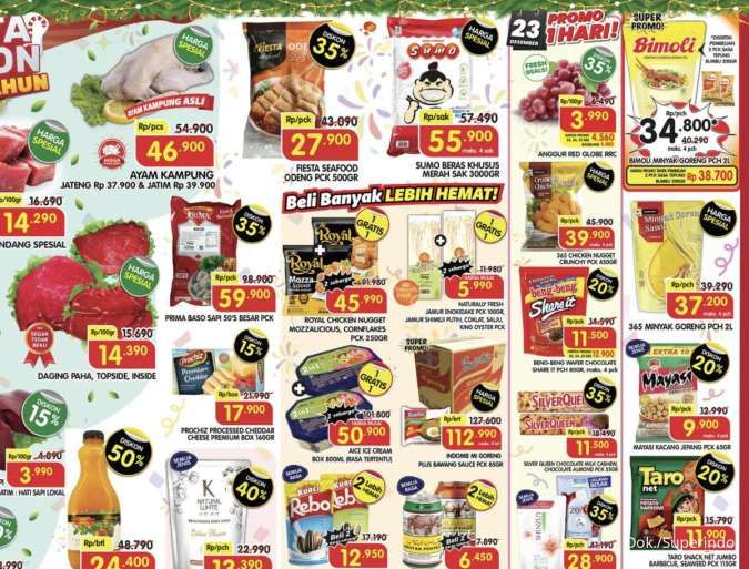 Promo Superindo Weekday 22-25 Desember 2025, Ada Beli 1 Gratis 1 dan Diskon 50%