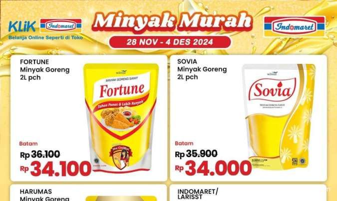 Promo Minyak Goreng di Indomaret Berakhir Besok, Ada Potongan Harga di Superindo