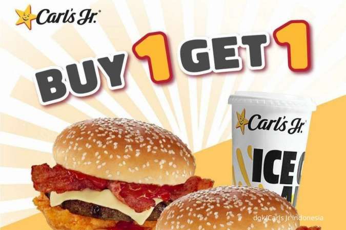 Promo Carls Jr Terbaru Desember 2022, Beli 1 Gratis 1 Western Beefbac Cheeseburger