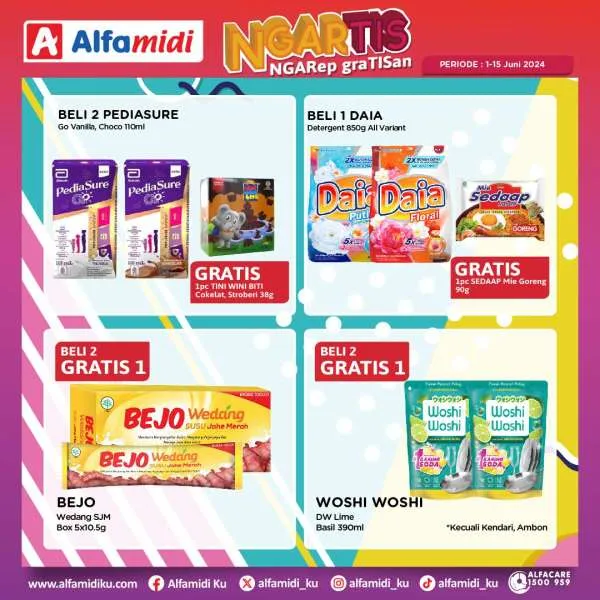 Promo Alfamidi Ngartis (Ngarep Gratisan) Periode 1-15 Juni 2024