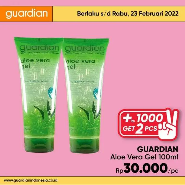 Promo Guardian +1000 Get 2 Pcs Periode 17-23 Februari 2022