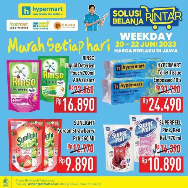 Promo Hypermart Hyper Diskon Weekday Periode 20-22 Juni 2023