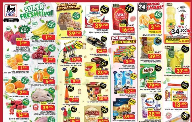 Promo JSM Superindo 23-25 Januari 2026, Buah Hingga Kecap Diskon Sampai 60%