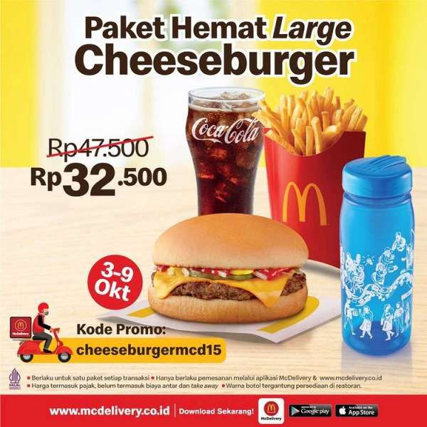 Promo McD Paket Hemat Cheeseburger di Awal Oktober 2022