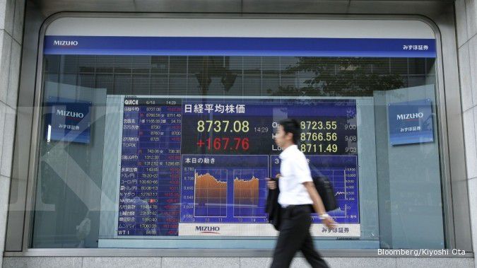 Bursa Asia turun dari level tertinggi 18 bulan