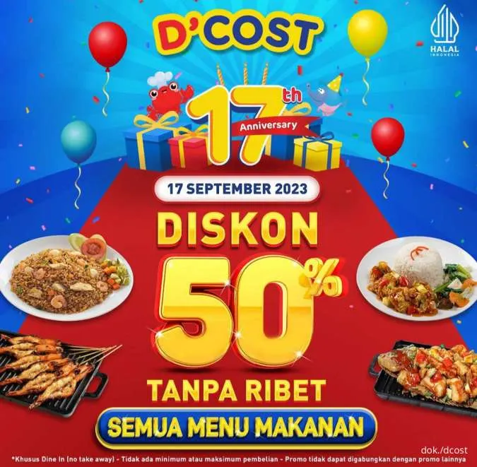 Promo DCost Diskon 50% edisi 17 September 2023