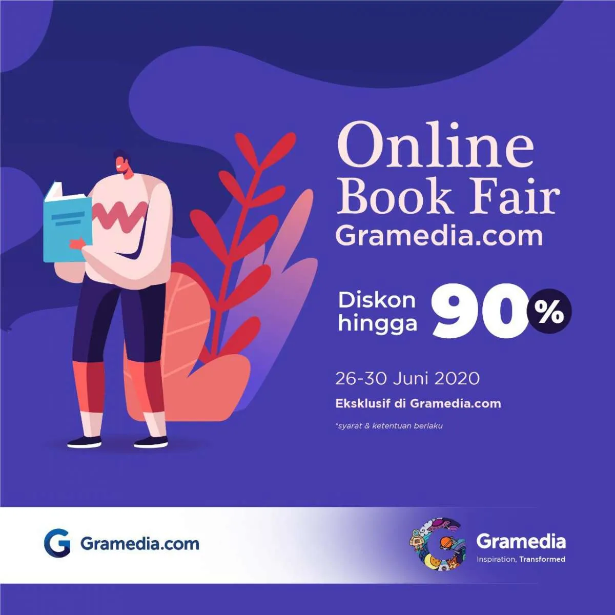Catat, ada diskon sampai 90% di online book fair Gramedia mulai 26 Juni nanti