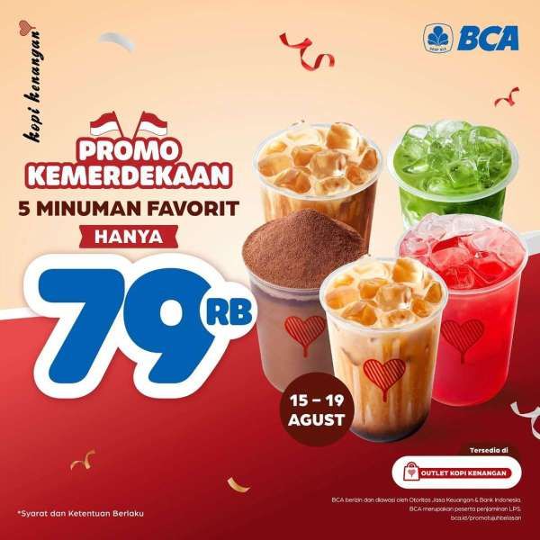 Promo BCA Spesial Kemerdekaan di Kopi Kenangan 19 Agustus 2024