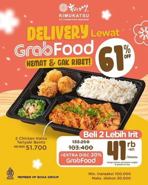 Promo Kimukatsu Delivery Hemat dengan GrabFood