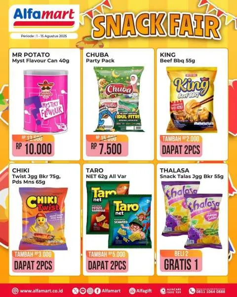 Promo Alfamart Snack Fair Periode 1-15 Agustus 2025