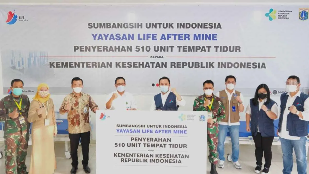 Yayasan Life After Mine sumbangkan 510 tempat tidur medis di RSDC Kemayoran