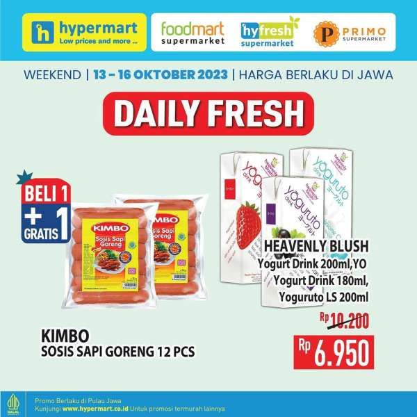 Promo JSM Hypermart 13-16 Oktober 2023, Hyper Diskon Weekend  Daily Fresh