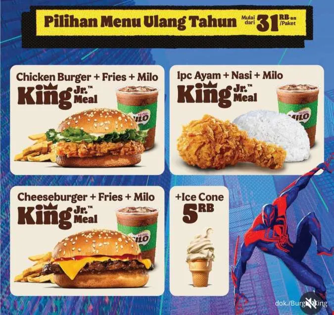 Burger King Paket Ulang Tahun Spider-Man