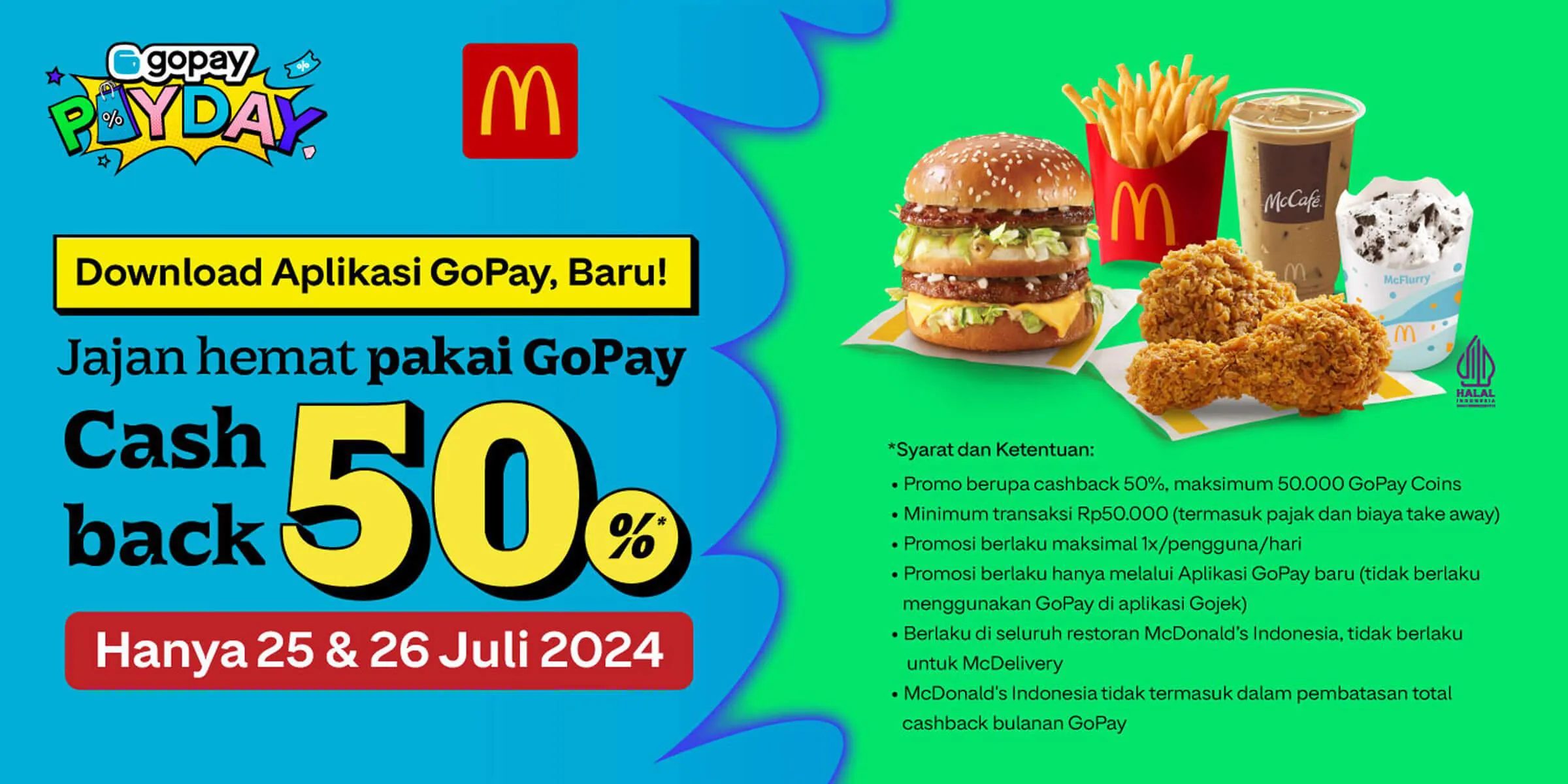 Promo McD Gopay Payday edisi 25-26 Juli 2024
