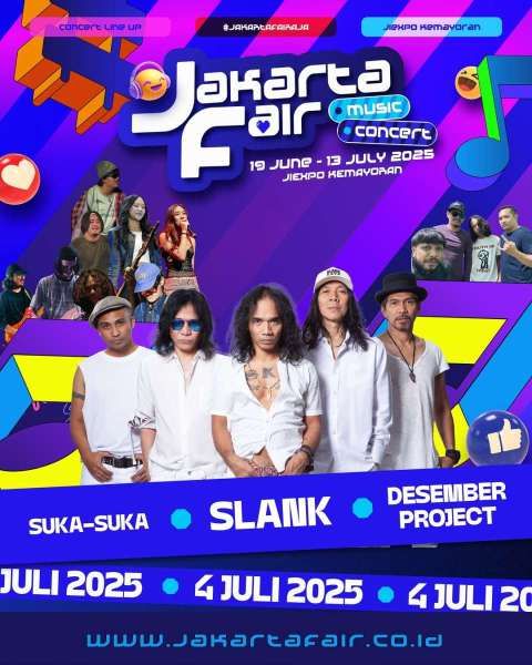 Tiket Gratis Konser Musik Jakarta Fair 2025
