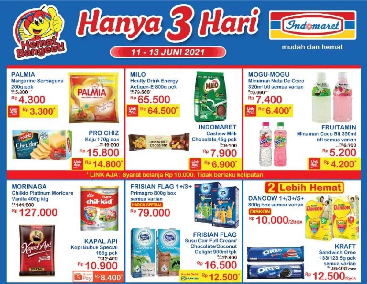 Promo Indomaret Hanya 3 Hari, diskonan 11-13 Juni 2021!