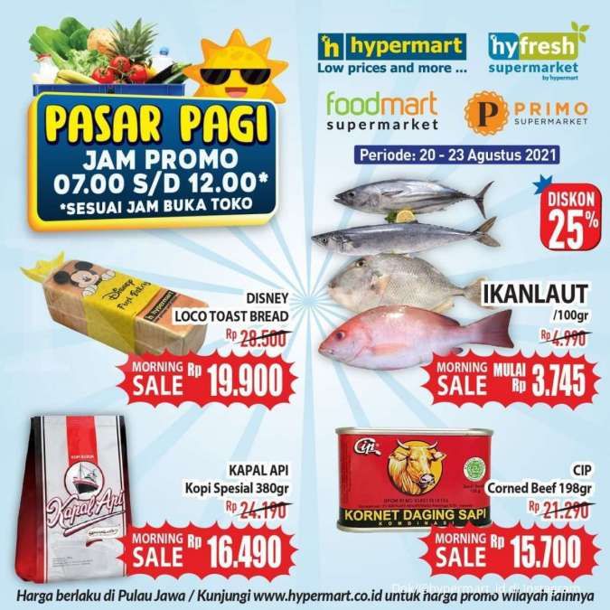 Katalog Promo Pasar Pagi Hypermart 20-23 Agustus 2021