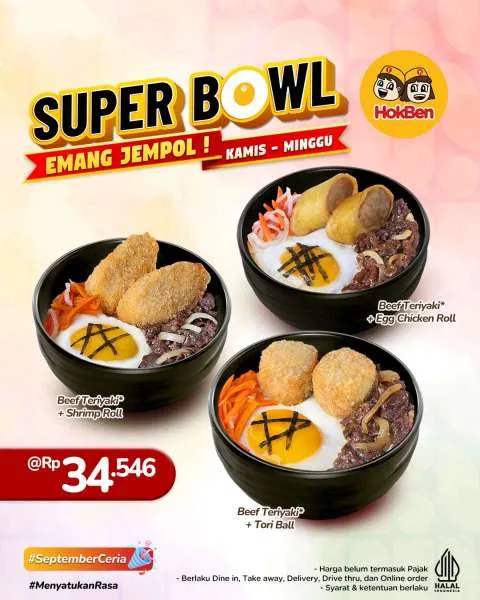 Promo HokBen Super Bowl Beef Teriyaki