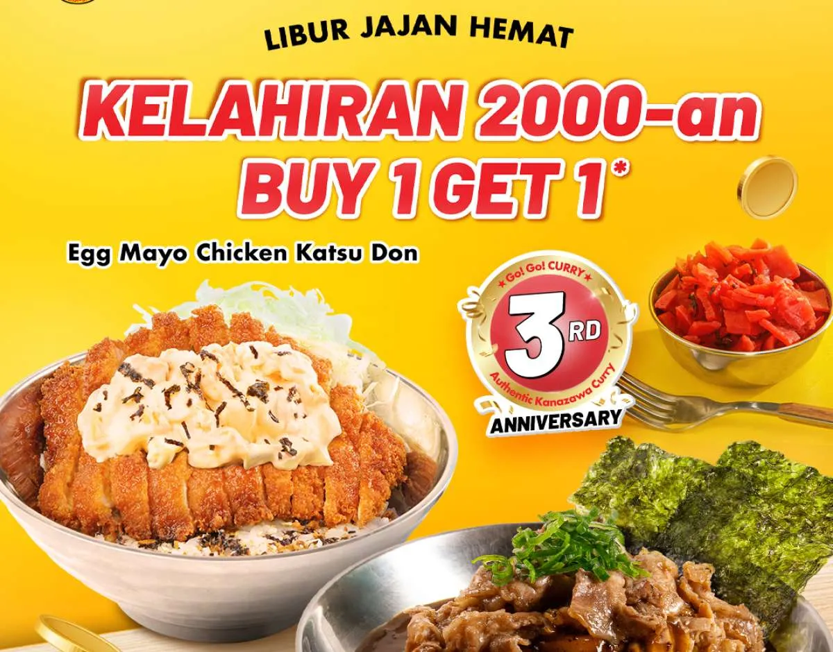 Promo Go!Go!Curry Khusus Kelahiran 2000-an, Nikmati Buy 1 Get 1 sampai 24 Desember