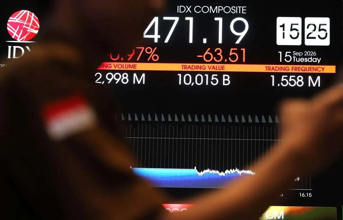 IHSG Terkoreksi 0,38% ke 6.436, Top Losers LQ45: DEWA, ADMR, BUMI, Rabu (16/9)