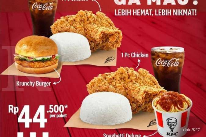 Promo KFC Terbaru 22 Februari - 7 Maret 2022, Aneka Paket Menu KFC Favorit Rp 44.500