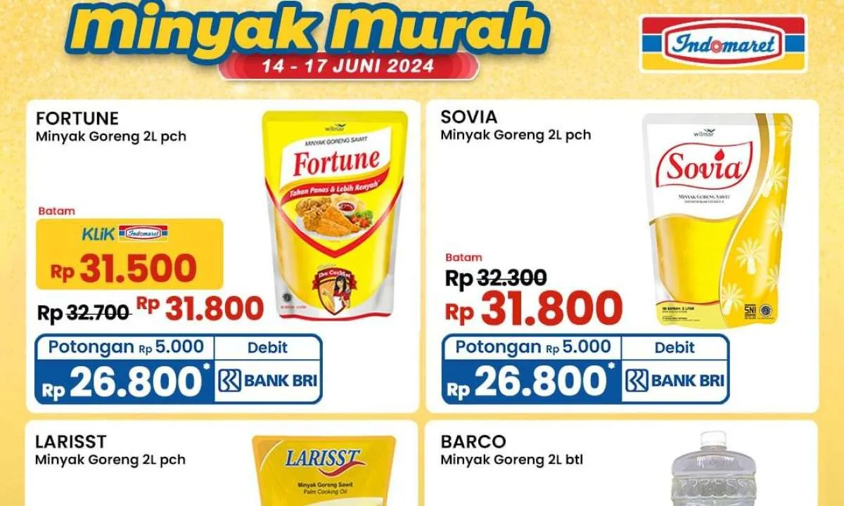 Promo JSM Indomaret Weekend Juni 2024, Promo Minyak Murah di Pertengahan Bulan