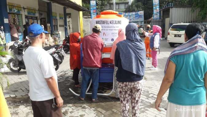 Wastafel Keliling & Bagi-bagi Masker, Generali Ajak Masyarakat Cegah Penyebaran Covid-19