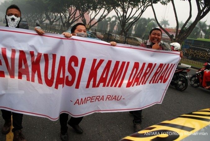 25.524 warga Riau sakit akibat polusi asap