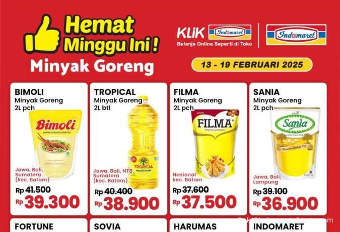 Promo Minyak Goreng Indomaret Berakhir Hari Ini 19 Februari 2025, Mulai Rp 33.000-an