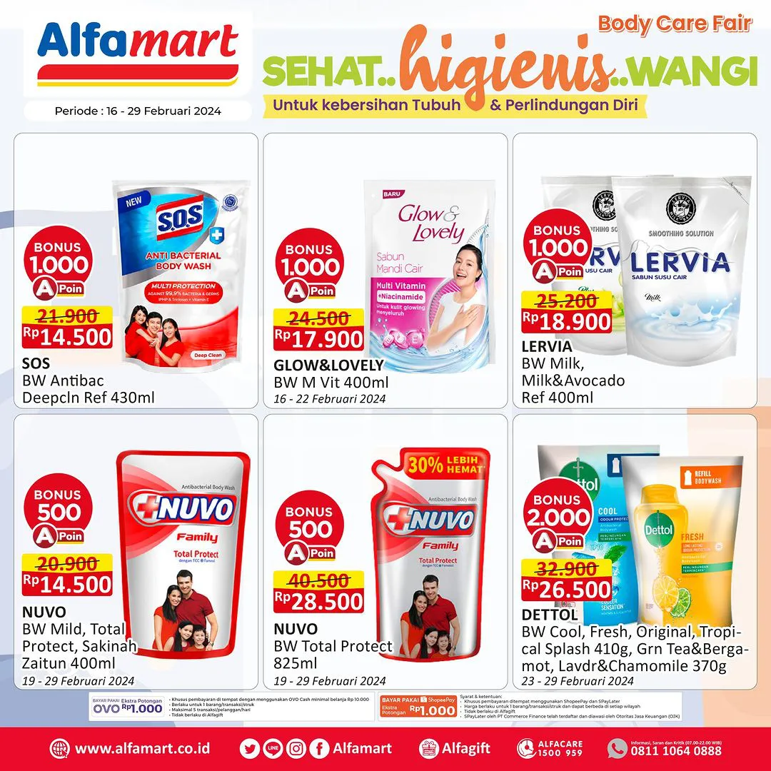 Promo Alfamart Body Care Fair Periode 16-29 Februari 2024