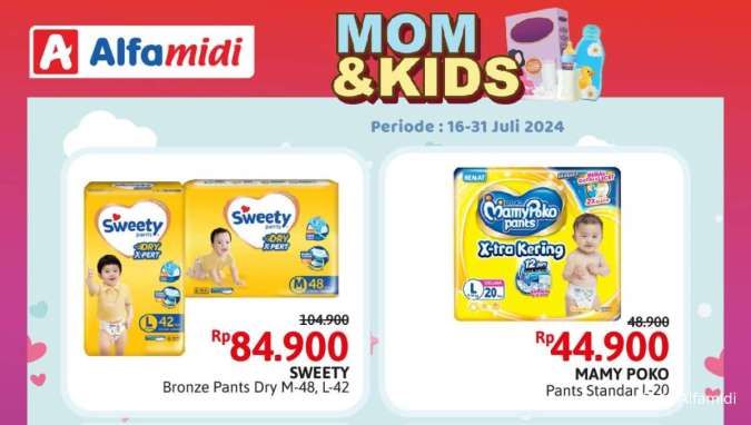 Promo Alfamidi Mom & Kids Periode 16-31 Juli 2024, Popok Anak Diskon hingga Rp 30.000