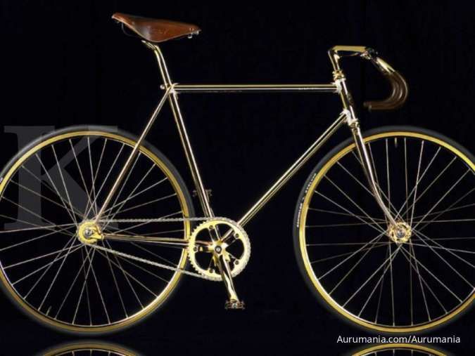 Sepeda termahal di urutan ke-4: Aurumania Crystal Edition Gold Bike (US$ 114.000/ Rp 1,6 miliar)
