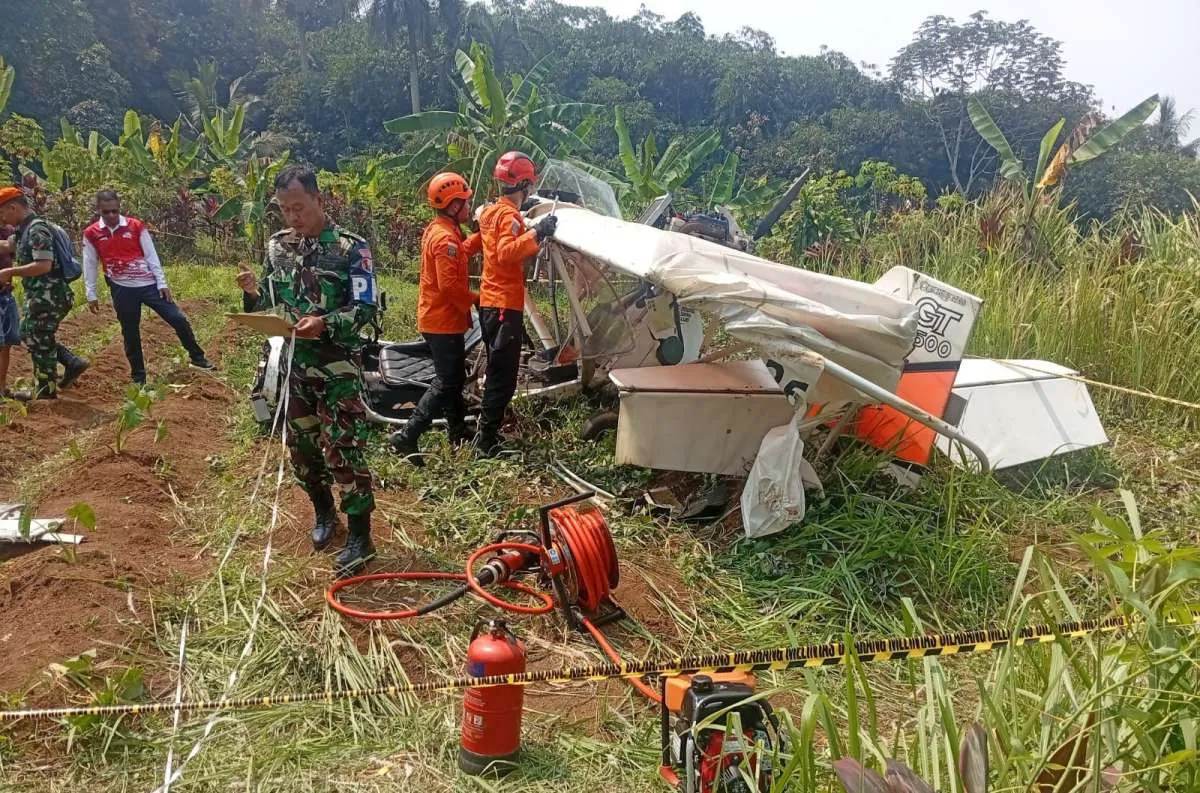 Pesawat Latih Jatuh di Ciampea Bogor, Satu Orang Dinyatakan Meninggal