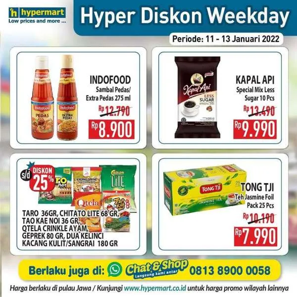 Promo Hypermart Hyper Diskon Weekday Periode 11-13 Januari 2022