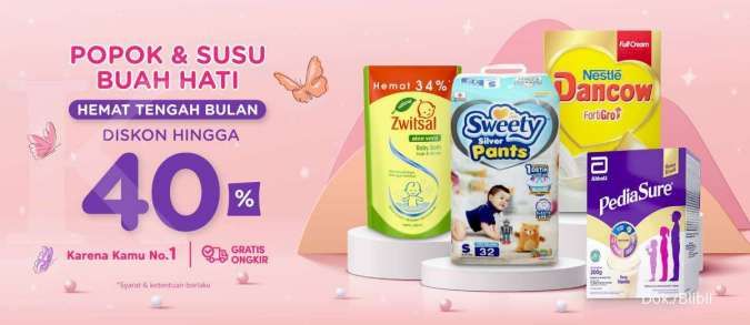  Promo Popok dan Susu, Dapatkan Diskon s/d 40% Hingga 25 September 2021