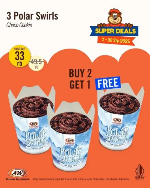 Promo A&W Sharing Meal Paket Polar Swirls September