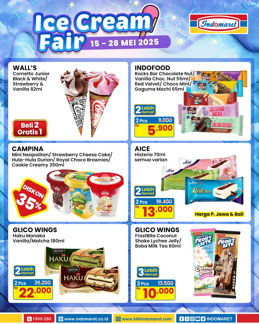 Promo Indomaret Ice Cream Fair Periode 15-28 Mei 2025