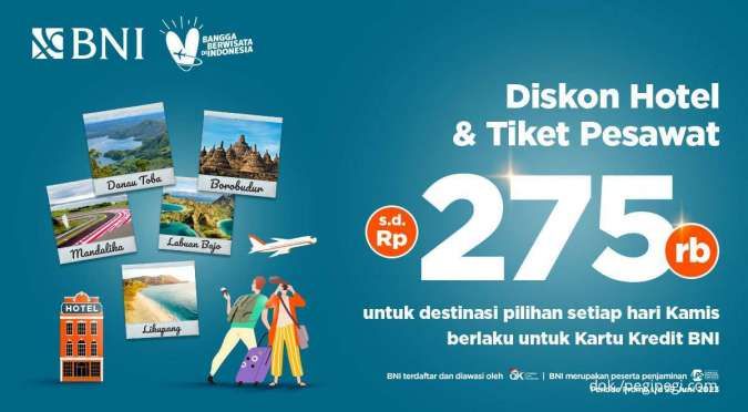 Promo Kredit BNI dengan Diskon Hotel & Tiket Pesawat PegiPegi hingga Rp 275.000