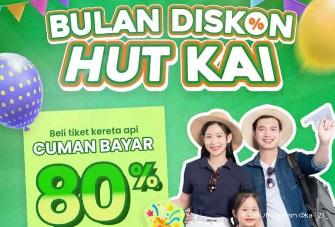 Promo Bulan Diskon HUT KAI ke-80 September 2025 Diskon 20%, Cek Syarat & Ketentuannya