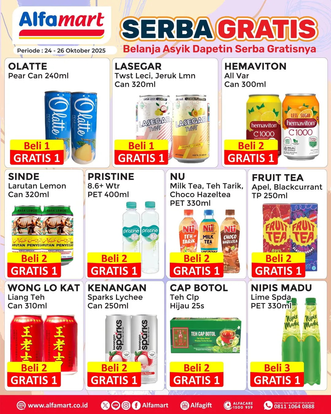 Promo Alfamart Serba Gratis Periode 24-26 Oktober 2025