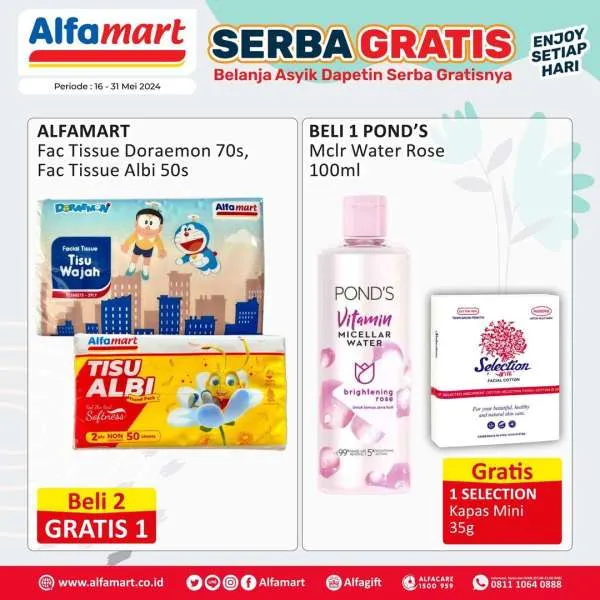 Promo Alfamart Serba Gratis Periode 16-31 Mei 2024