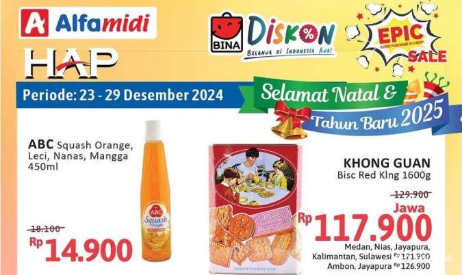 Katalog Promo Alfamidi Hemat Satu Pekan Spesial Natal Periode 23-29 Desember 2024