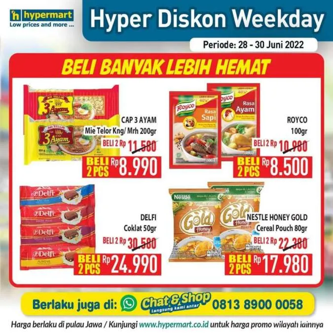 Promo Hypermart Hyper Diskon Weekday Periode 28-30 Juni 2022