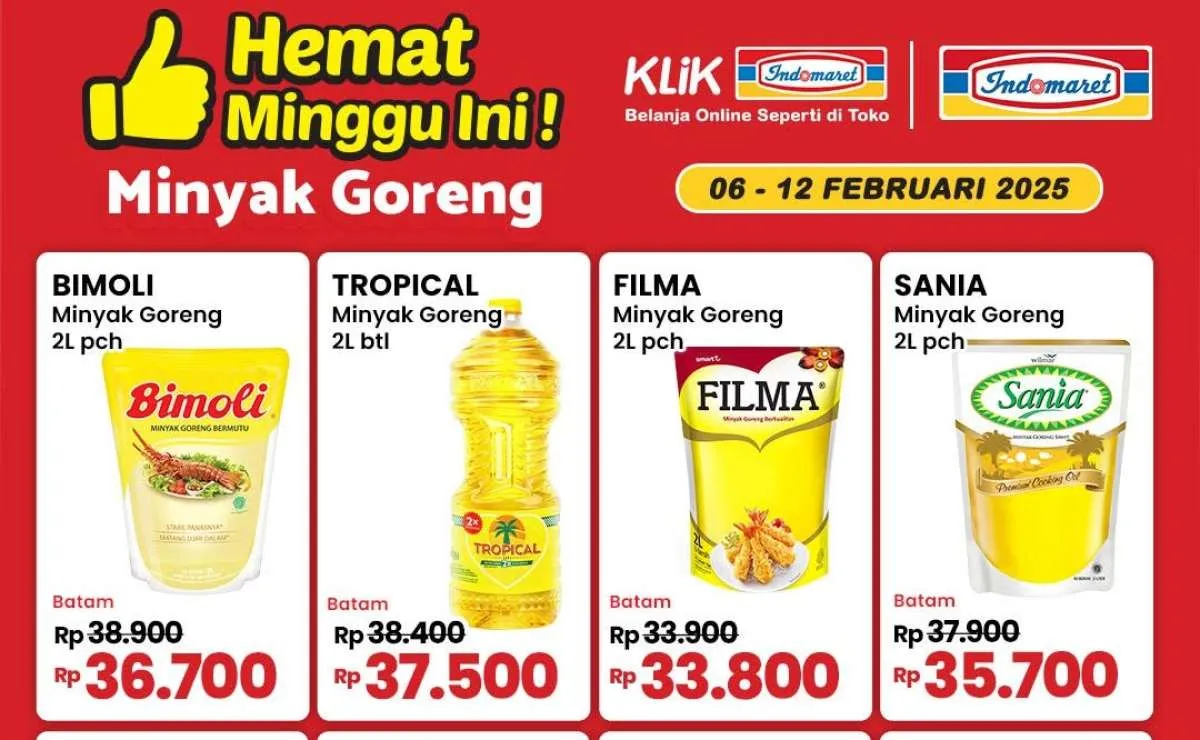 Promo Minyak Goreng Indomaret-Alfamart & Superindo Weekday Februari, Filma Rp 33.800