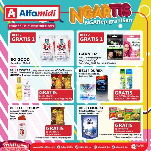 Promo Alfamidi Ngartis (Ngarep Gratisan) Periode 16-31 Desember 2022