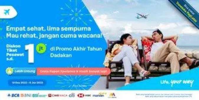 Promo Traveloka Akhir Tahun Dadakan, Dapatkan Diskon Tiket Pesawat Hingga Rp 1 Juta