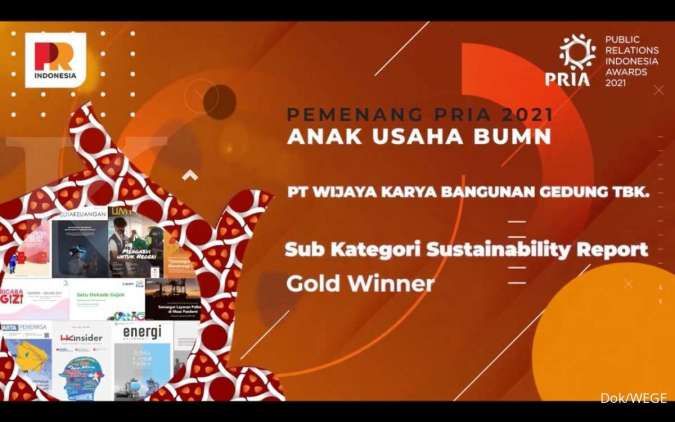 Sustainability Report WEGE Raih Gold Winner di Ajang PRIA 2021